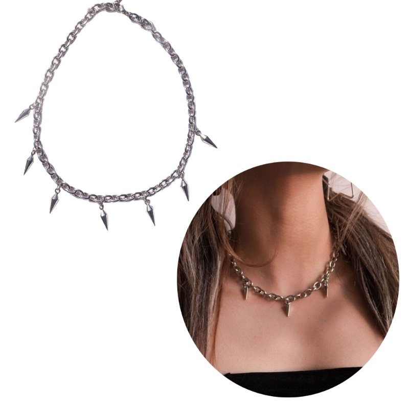 Vòng Cổ Choker Ngắn Đính Đinh Tán Phong Cách Hip Hop Gothic Cho Nam Và Nữ