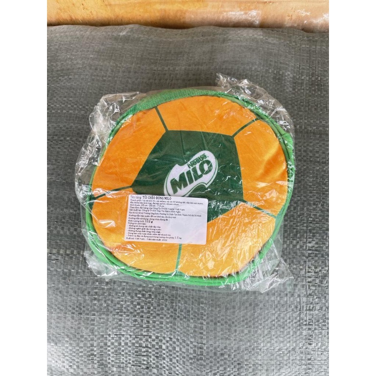 Túi đeo chéo tròn xanh lá Milo 2 Ngăn, Túi Đeo Trái Banh Hkm Milo 2 Ngăn Dành Cho Bé Mê Màu Xanh Lá, Thích Bóng Đá