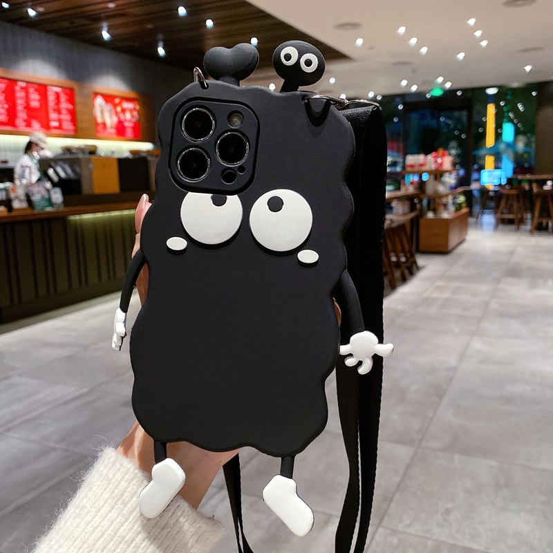 Compatible For Xiaomi Redmi Note 12 Pro+ 11 Pro 12S 11S 10S 10 5G 9S 10 9 8 Pro Redmi 12C 10C A2 A1 9A 9C 9T 10 9 Ốp Điện Thoại Cho 3d phim hoạt hình quái vật+dây thừng vui vẻ