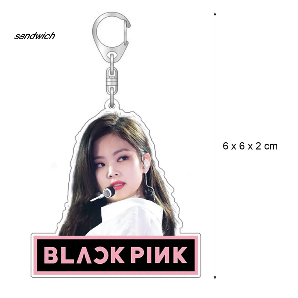Móc Khóa Hai Mặt In Hình Nhóm Nhạc Blackpink Thời Trang