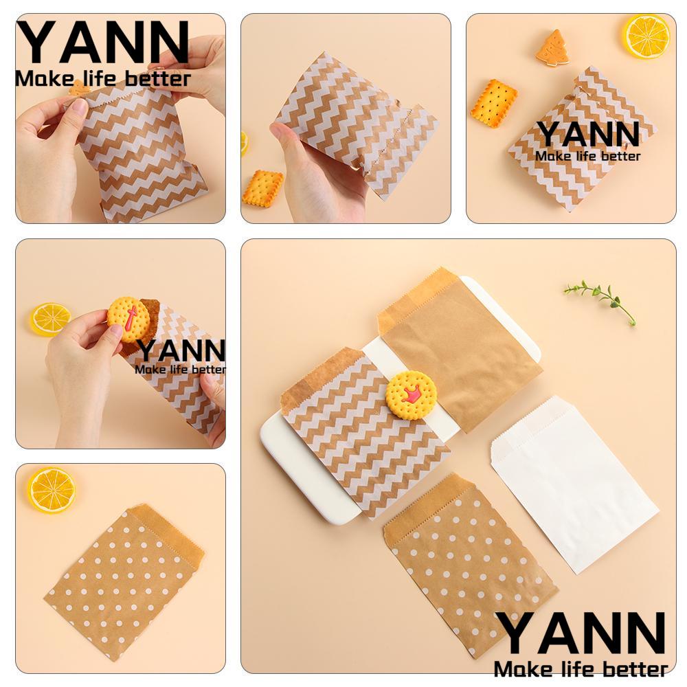 Set 50 túi giấy kraft họa tiết tùy chọn kích thước 15*10cm đựng quà tặng tiện dụng