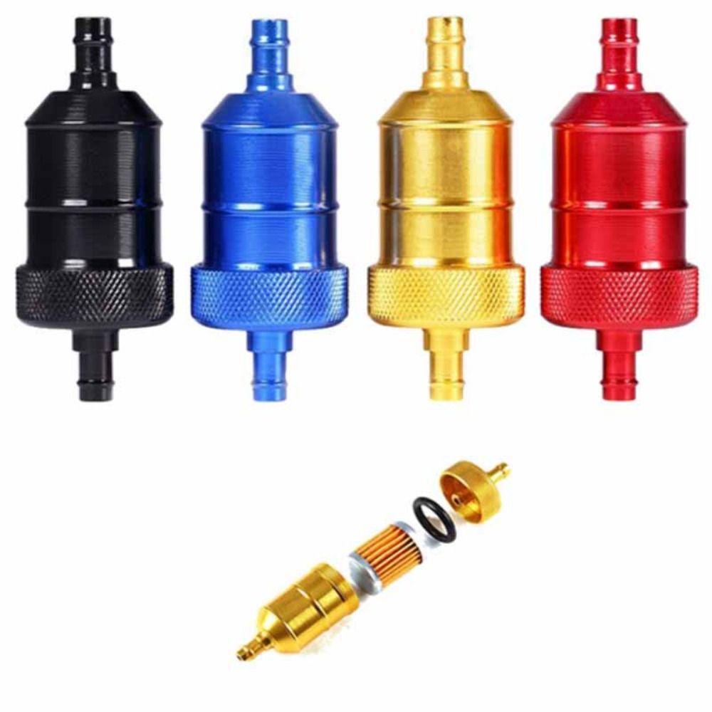 Bộ Lọc Nhiên Liệu Bằng Hợp Kim Nhôm 8mm Lõi Đồng Màu Đen / Đỏ / Vàng / Xanh Dương 8mm Thông Dụng Cho Xe Máy