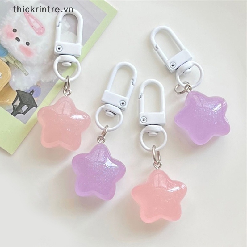 Móc Khóa Hình Ngôi Sao Năm Cánh Bằng Nhựa Thời Trang
