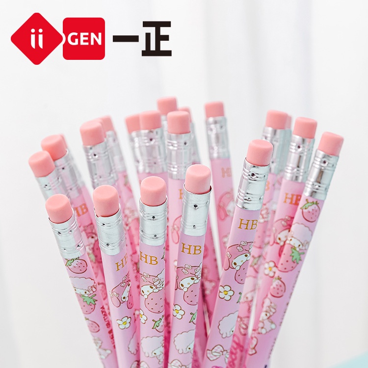 SANRIO Set 12 Bút Chì Vẽ 2B Đầu Lục Giác