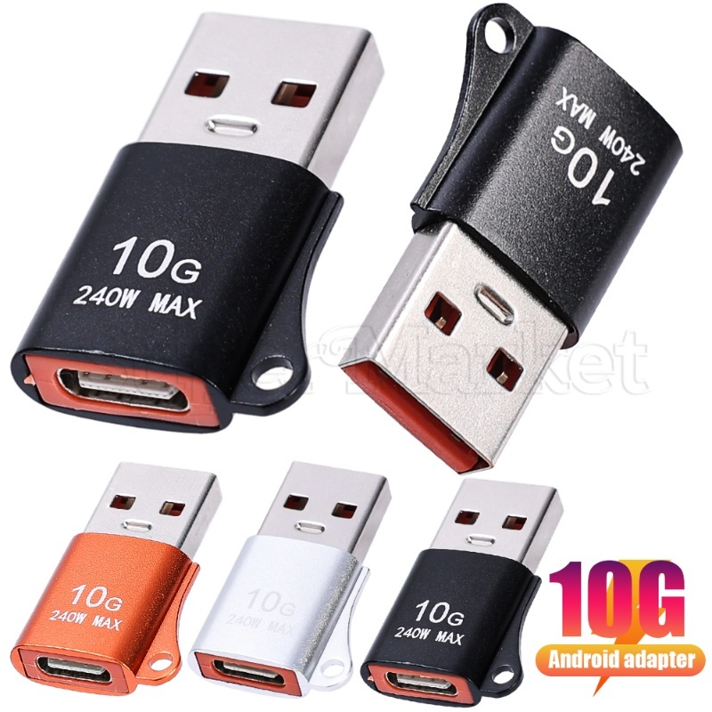 Đầu Chuyển Đổi 240W USB OTG Sang Type C 10G USB Chuyên Dụng Cho Xiaomi Samsung USB 3.1