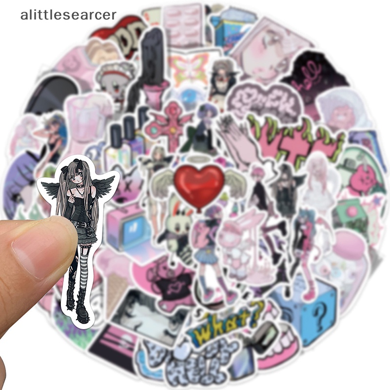 Bộ 60 Sticker Dán Trang Trí Laptop / Điện Thoại Y2K Domi Phong Cách Gothic Dễ Thương