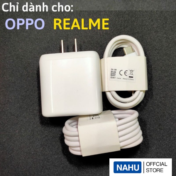 Bộ Sạc Type C PD 65W - SUPER VOOC 2.0 Oppo Find X2,Reno5,Realme 7 Pro,Reno4 Pro,Reno6 Chính Hãng TECHHIGH
