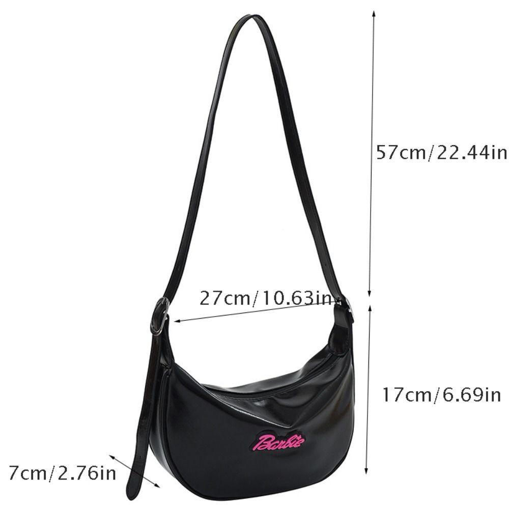 Healmeyou barbie letter crossbody bag, y2k có thể điều chỉnh dây đeo vai, túi đeo vai đơn giản túi xách di động cô gái