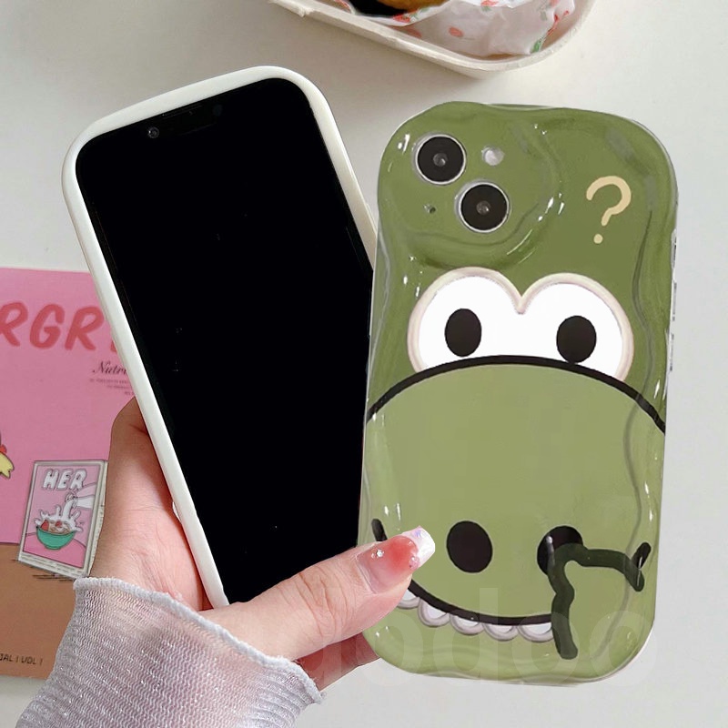 Ốp lưng Cute Xiaomi Mi 14 13T 13 12 12X 12S 11 Lite POCO M3 X3 NFC Pro Redmi Note 10 10S 9 9S 8 8A 7 Confused Question mark Expression Pick one's nose Dinosaur Funny Fine Hole Cartoon Tpu Airbag Soft Phone Case Cover NY 41