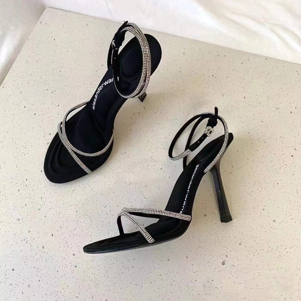 CHUJIE giày cao gót nữ đế cao sandal đi chơi cao gót mũi hở 2024NEW mẫu mới 31z23072916