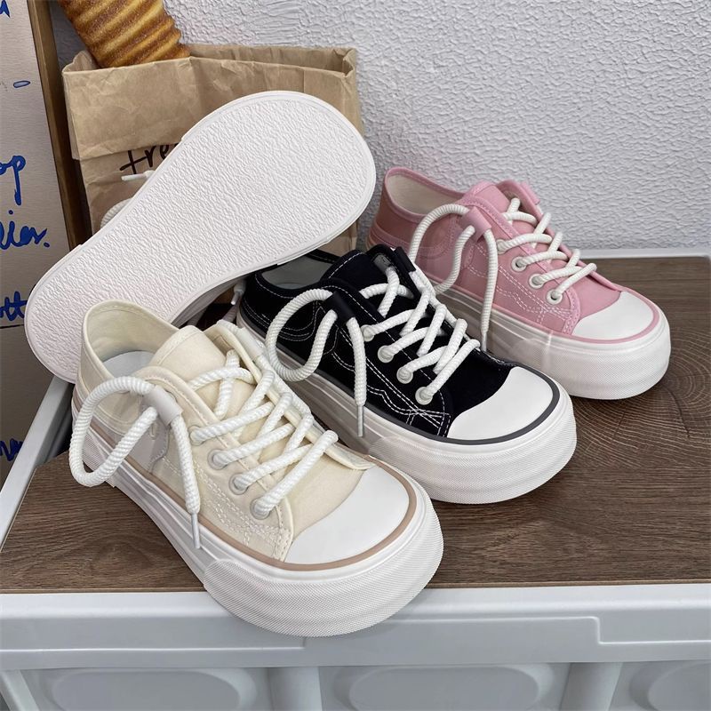 🔥Có Hàng Sẵn🔥 Giày Lười Niche Giày Thể Thao Canvas Đế Dày Mũi Quả Xoài Phong Cách Mới 2023