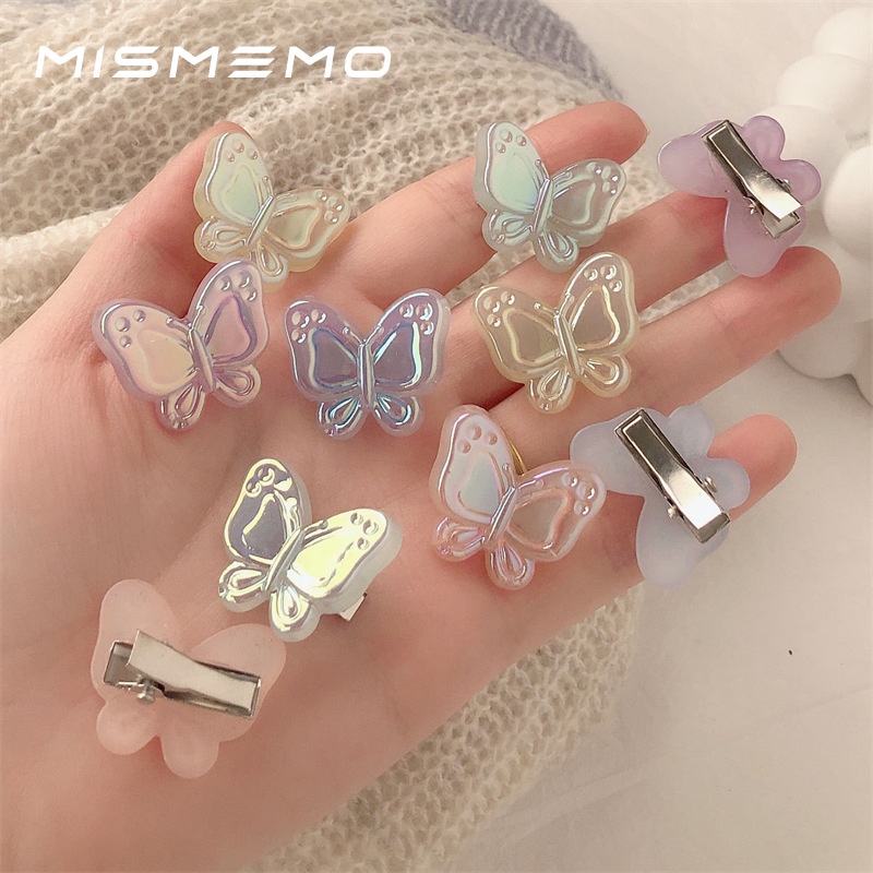 Kẹp Tóc Mái Ngang Nhiều Màu Sắc Hình Bướm Xinh Xắn Dành Cho Nữ