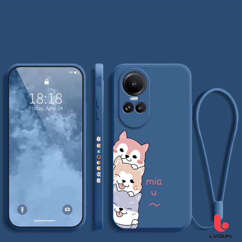 Ốp Điện Thoại Cho OPPO Reno10 5G Reno 10Pro 5G Ốp Điện Thoại Silicon Mềm Họa Tiết Cún Dễ Thương Cho OPPO Reno 10 5G Reno 10Pro 5G 2B-GG