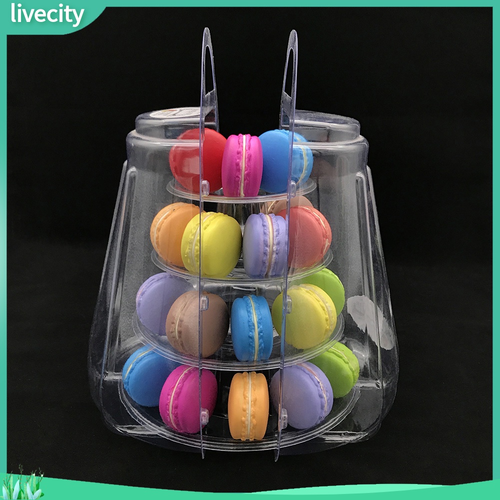 Lễ hội 4 tầng trưng bày tiệc sinh nhật đám cưới bánh macaron đế tháp cupcake