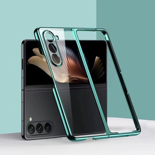 Ốp điện thoại pc cứng siêu mỏng mạ màu trong suốt cho samsung galaxy z fold5 fold 5 zfold5 5g