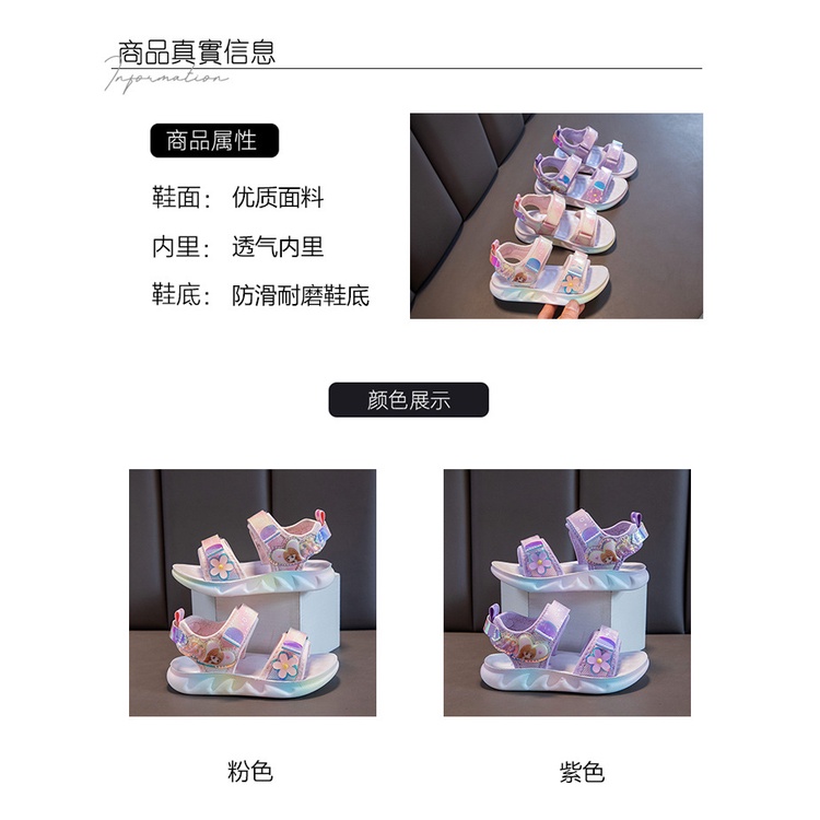 Giày Sandal Đế Mềm Họa Tiết Hoạt Hình Thời Trang Mùa Hè 2023 Dành Cho Bé Gái
