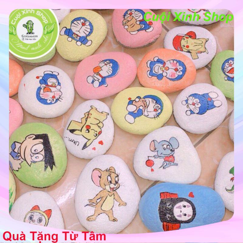 Tranh Đá cuội  mini nhân vật Xuka trong Doraemon món quà đẹp