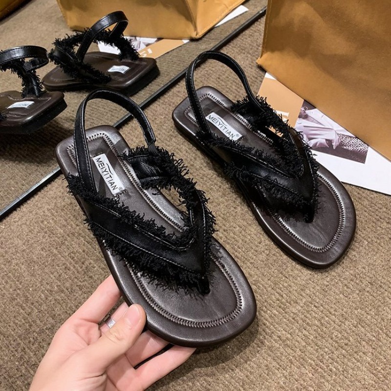 Xăng đan La Mã Mũi Tròn Dây Chéo Thời Trang Nữ Cổ Điển 02678