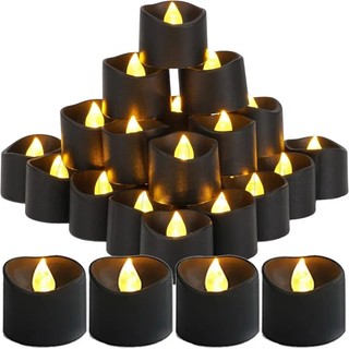 Đèn led hình nến bí ngô / nhện / bí ngô màu trắng ấm áp trang trí tiệc halloween