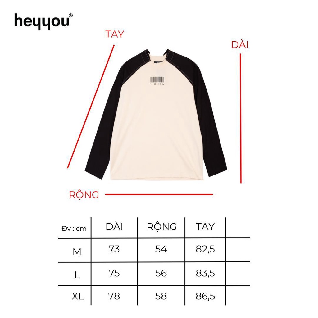Áo Heyyou! Hidden Code Cream/Gray Long Sleeve