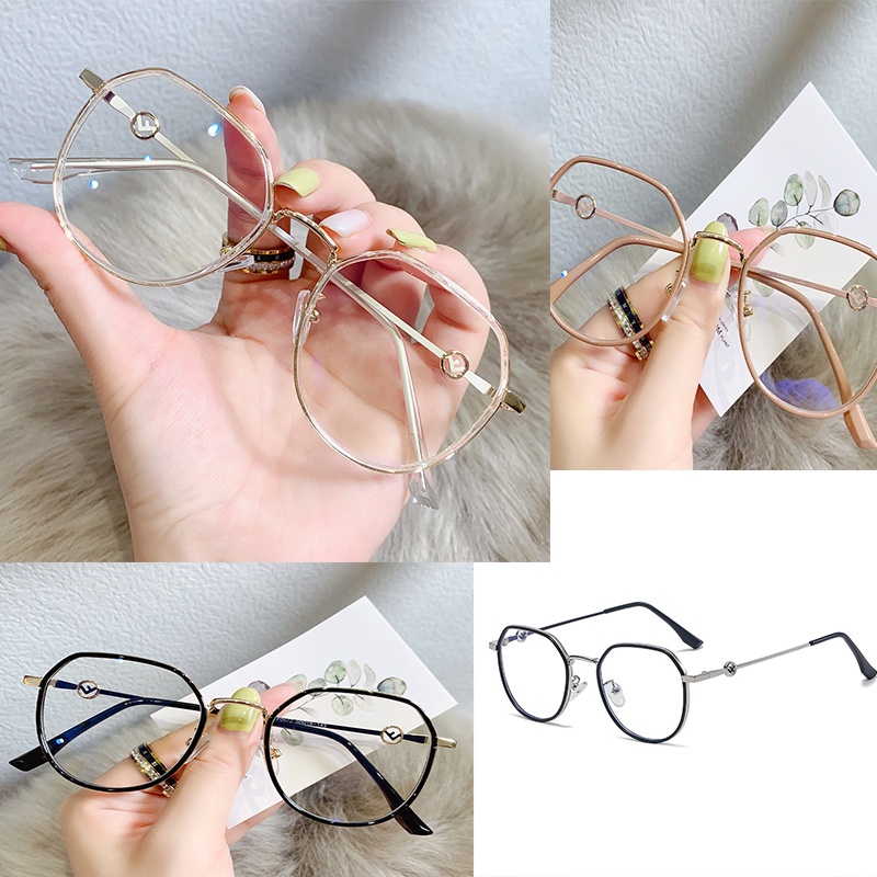 Mắt Kính Gọng Oval Chống Ánh Sáng Xanh Thời Trang Cho Nữ