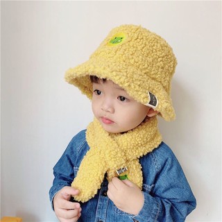 Set Mũ Len Và Khăn Choàng Cổ Giữ Ấm Cho Bé