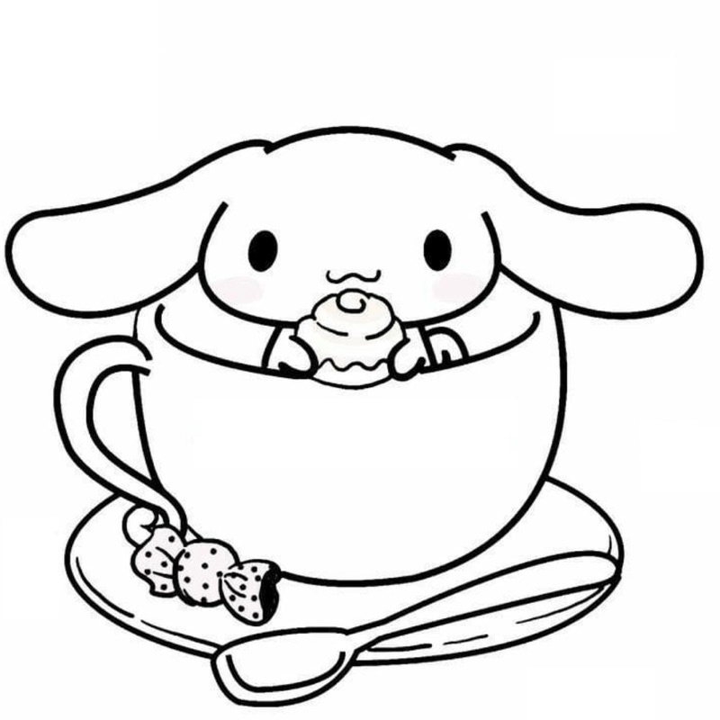 Cinnamoroll - Set 20 Tờ Tranh Tô Màu Kích Thước A4 A5 Dành Cho Màu Sáp, Màu Chì - TRANH TÔ MÀU COLOR LAND
