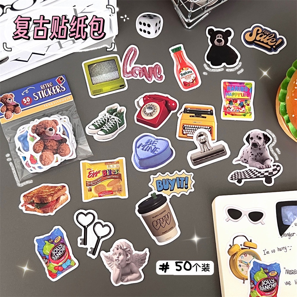 Sticker Dán Trang Trí Điện Thoại Phong Cách Vintage