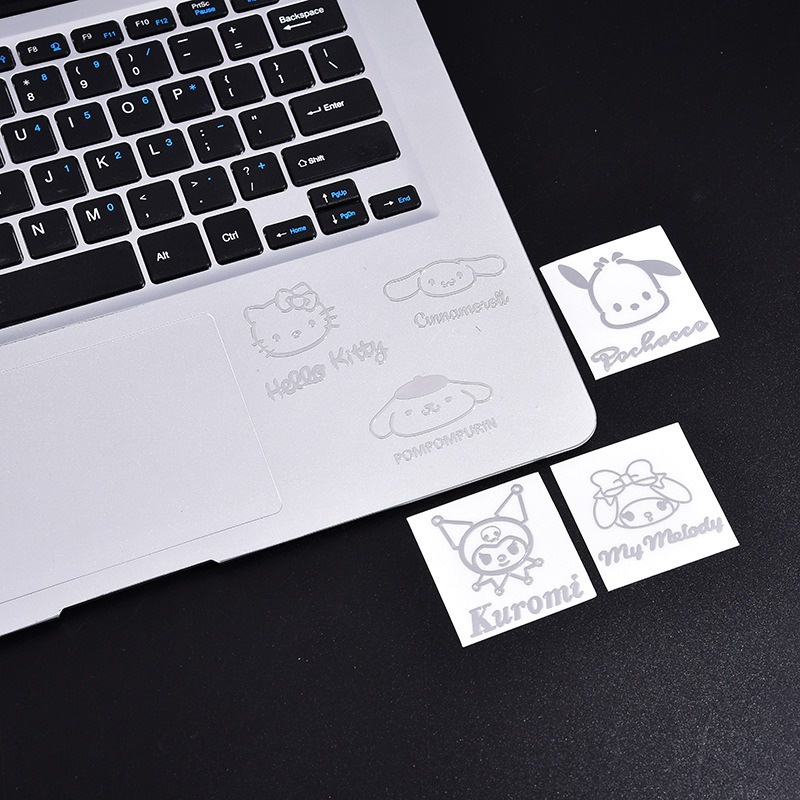 Miếng Dán Kim Loại Họa Tiết Hoạt Hình Nhật Bản Sanrio Cinnamoroll Pachacco Kuromi Melody Purin Dễ Thương Sáng Tạo Trang Trí Cốc Nước