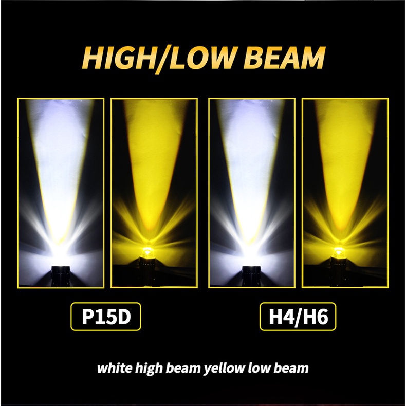 12000lm h4 led đèn pha xe máy bóng đèn csp moto trắng vàng hi-lo beam phụ kiện xe máy 6000k 12v 1pc