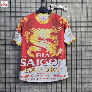 Áo thun thể thao họa tiết bia độc đáo Vải - Đỏ Sài Gòn