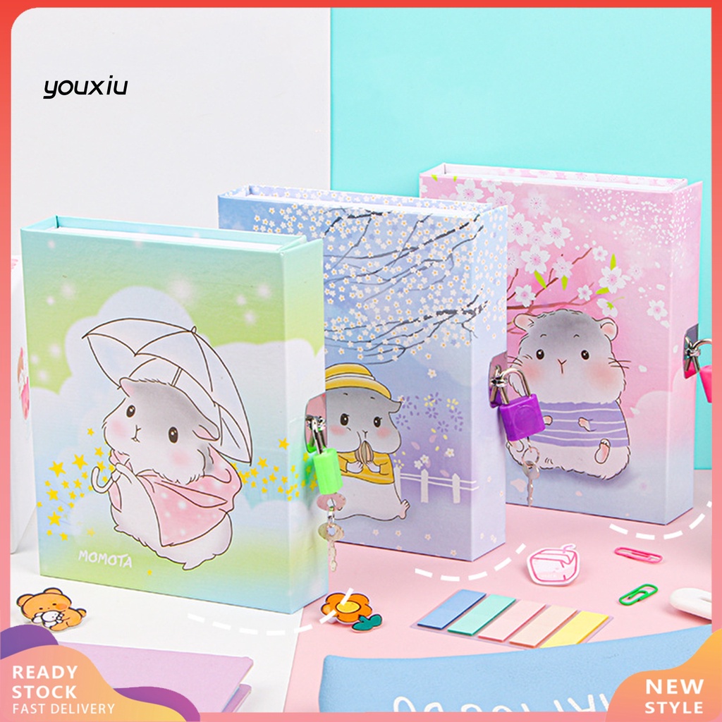 Xy * sổ tay nhật ký có khóa mẫu dễ thương viết trơn tru mật khẩu sáng tạo sách hoạt hình nhật ký quà tặng trẻ em