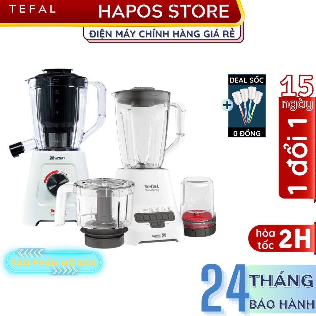 Máy xay sinh tố Tefal 2 tốc độ xay linh hoạt, Máy ép trái cây hoa quả đa năng cho gia đình - HAPOS
