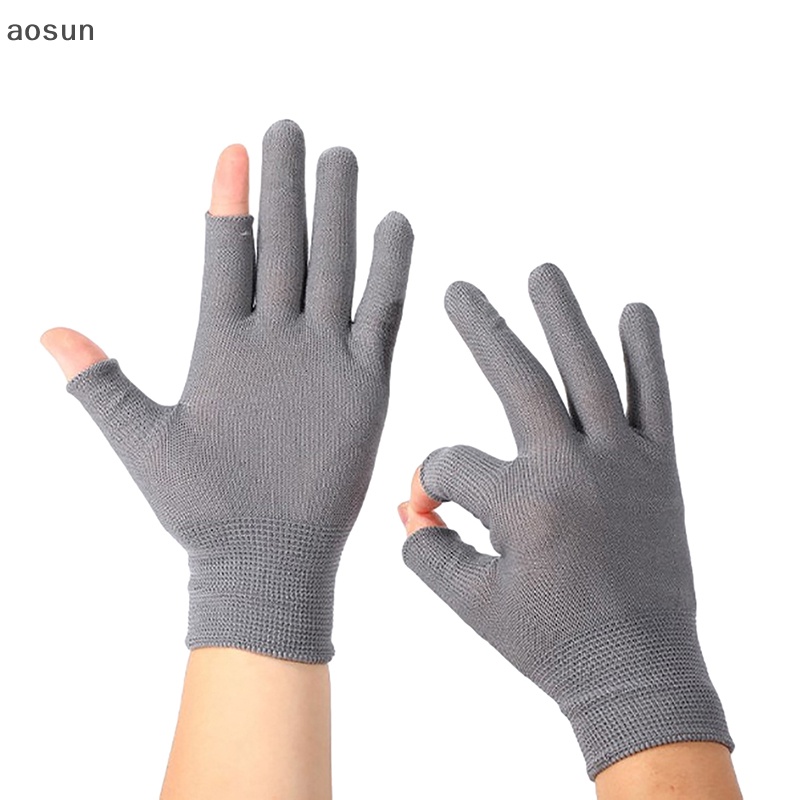 Aosun nylon thoáng khí găng tay màn hình cảm ứng nửa ngón găng tay toàn ngón găng tay ngoài trời găng tay mỏng hung shoog mitten en