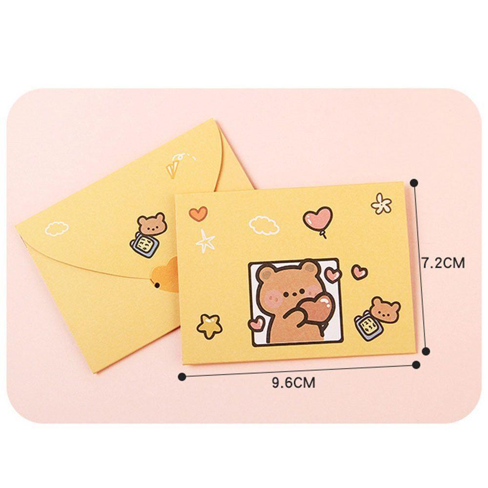 Lanfy Thiệp Chúc Mừng Ngày Lễ Tình Nhân Họa Tiết Hoạt Hình Dễ Thương