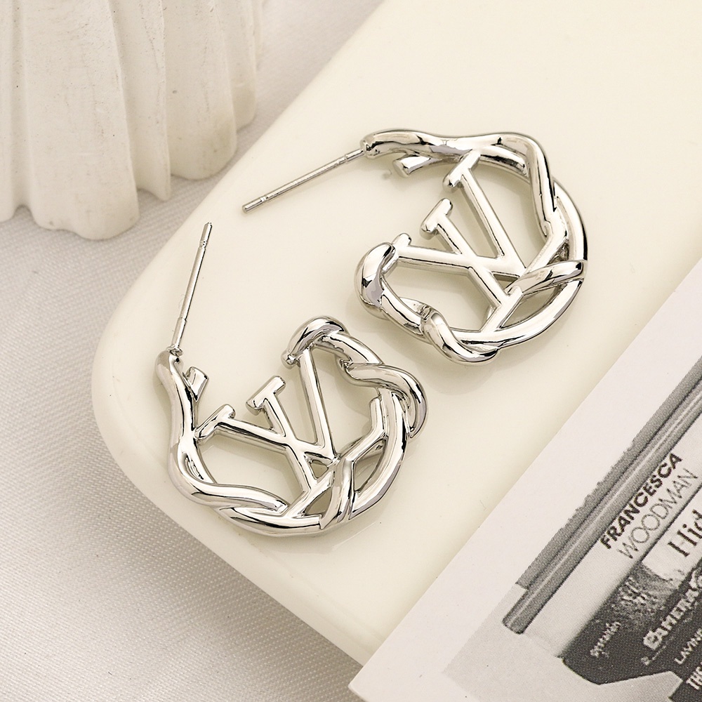 Thời Trang Bông Tai lv louis vuitton Bằng Thép Titan Cao Cấp