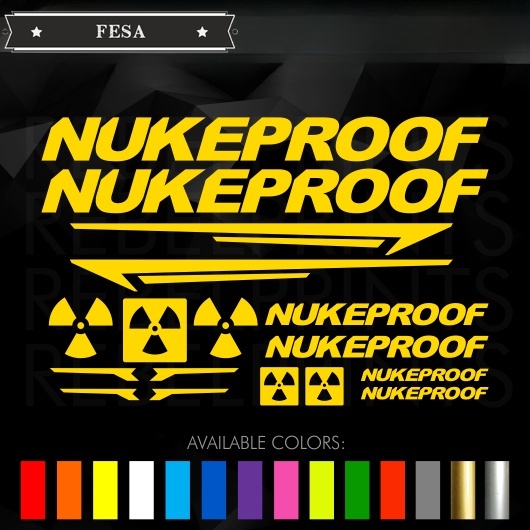 Nukeproof khung xe đạp sticker đề can vinyl decal cho xe đạp leo núi và xe đạp đường bộ và fixie