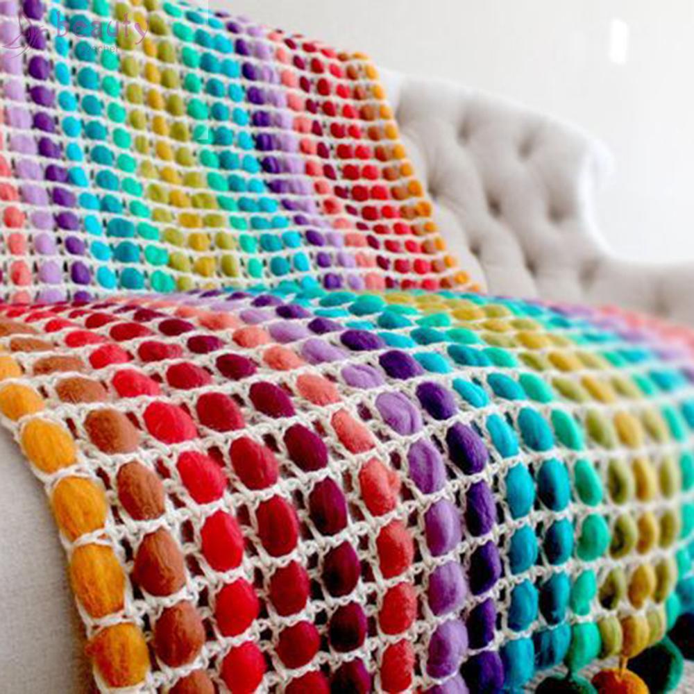 BEAUTYVE~Blank Hooking Mesh Canvas For Rug Making Latch Hook Crafts Work + Crochet Set