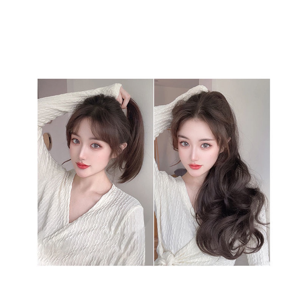 Phần mở rộng 40cm phụ nữ chất lượng tốt thời trang hàn quốc dài xoăn cao đuôi ngựa kẹp tóc sóng lớn bồng bềnh tự nhiên phụ kiện tóc buộc đuôi ngựa
