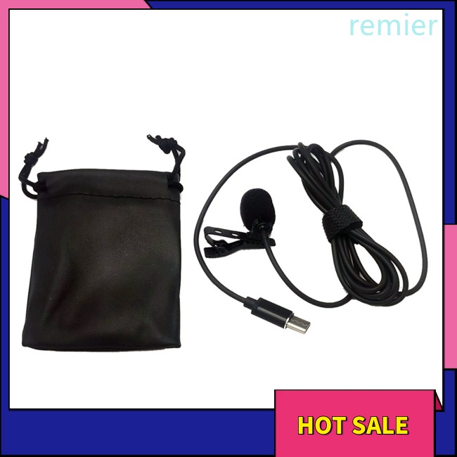 Re type-c lavalier microphone tương thích cho insta360 one r micrô ghi âm giọng nói hifi bên ngoài nhẹ