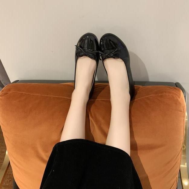 Giày Búp Bê Mũi Tròn Size Lớn 41-43 Thời Trang Xuân Thu Mới Cho Nữ Size 42