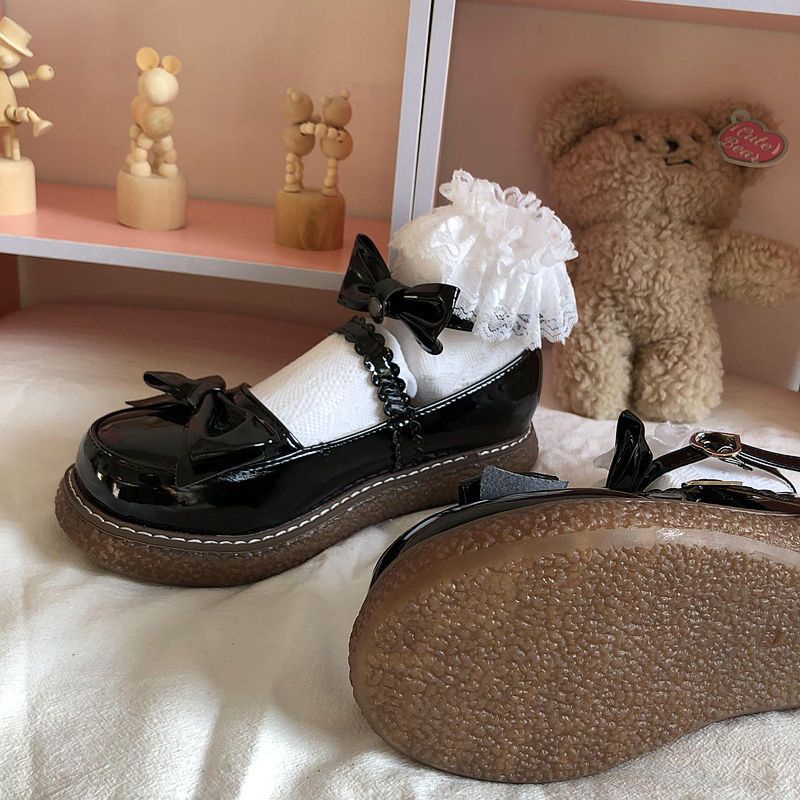 Giày búp bê Mary Jane UNTEEY B20G07P 36Z230909 bằng da mềm đế êm thoải mái thời trang lolita Hàn Quốc 2023