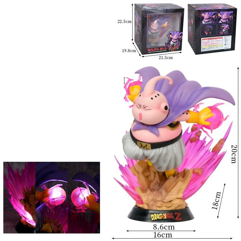 Mô hình Ma Bư Majin Buu Béo chiến đấu siêu ngầu cao 21cm, có LED, có hộp màu - Dragon Ball