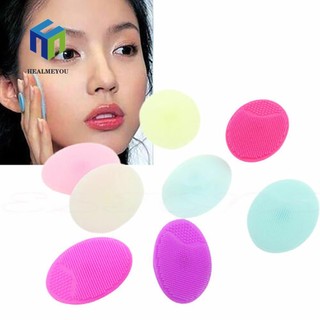 Bàn chải rửa mặt HEALMEYOU bằng silicon mềm mini làm sạch sâu lỗ chân lông chống nước nhiều màu tùy chọn