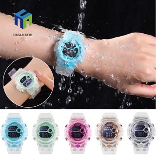Đồng Hồ Điện Tử Phối Đèn LED Trong Suốt Thời Trang Cho Nam Nữ