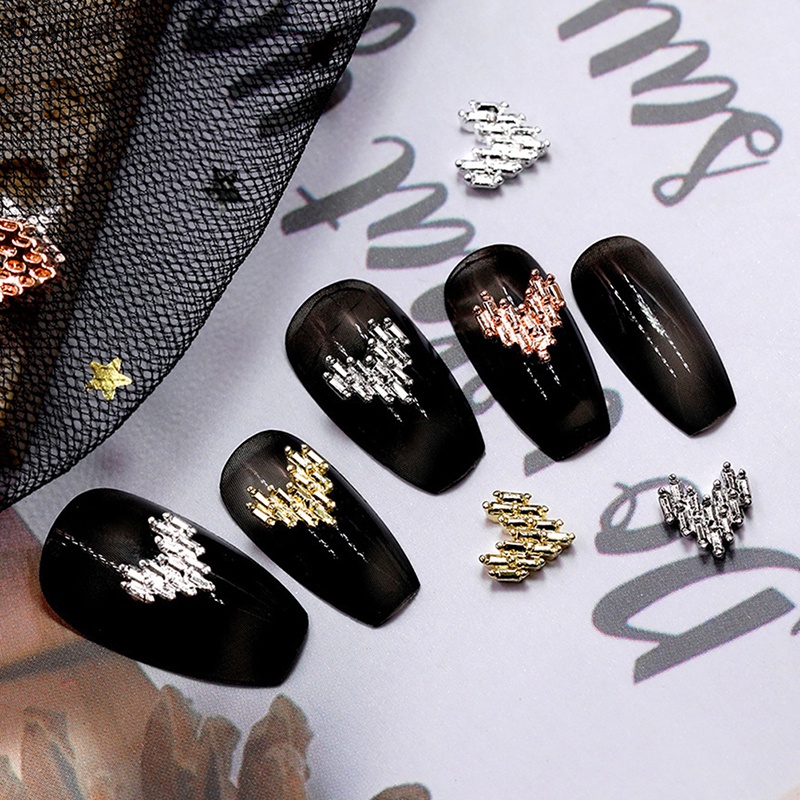 Daydayto 10 cái diy glitter 3d nail art trang trí hạt hợp kim rhinestone charm mẹo dễ thương.