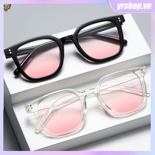 Gọng đen đi kèm với kính má hồng kính râm nữ gió gradient bột kính gọng lớn no m y2k