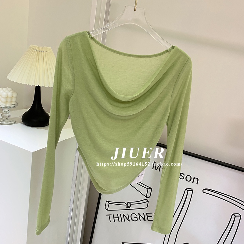 Áo Thun Thể Thao Tay Dài Phối Lưới Khô Thoáng Nhanh