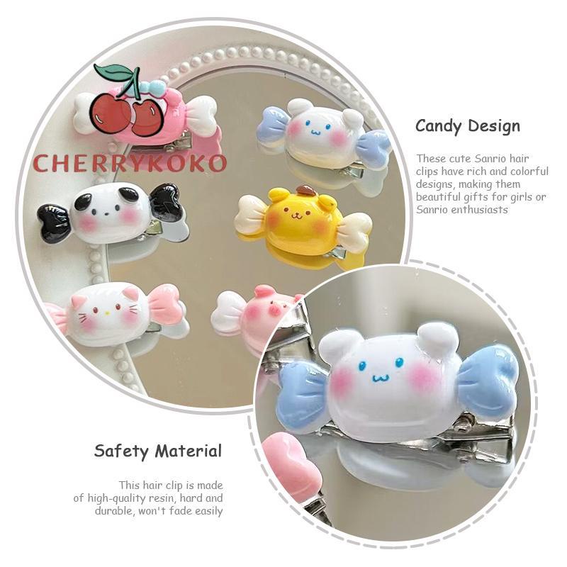 🍒🍒CHERRYKOKO Kẹp Tóc Mini Hình Kẹo Sanrio Dễ Thương Ngọt Ngào Instagram Cho Bé Gái