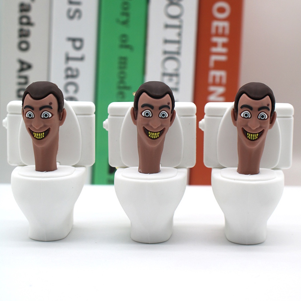 Trò chơi skibidi toilet keychain phim hoạt hình dễ thương nhân vật anime pvc vui nhộn túi xe hơi phụ kiện cho đồ chơi trẻ em quà tặng sinh nhật